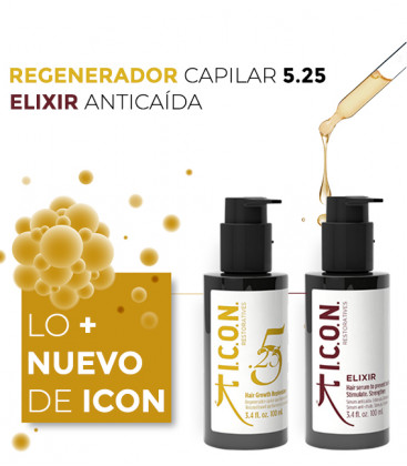 Nuevo regenerador capilar y elixir anticaída de la marca icon. Evita la caída del cabello