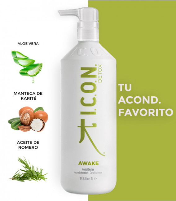 Acondicionador ICON Awake formato litro para revitalizar e hidratar el cuero cabelludo con aloe vera