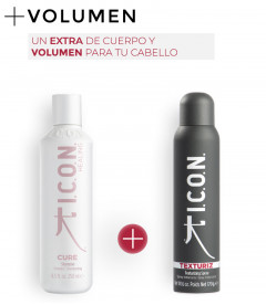 champú icon cure y texturiz para crear más volumen en tu cabello