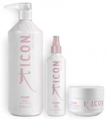 pack icon cure champú formato litro ideal para cabellos finos y teñidos