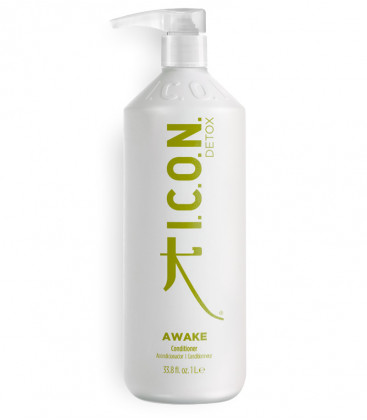 Acondicionador ICON awake en formato un litro para cabellos grasos