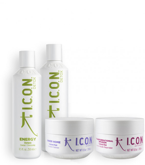 pack icon detox revitaliz para cabellos dañados