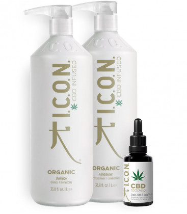 pack organic en formato litroformato litro para todos los cabellos y cueros cabelludos sensibles
