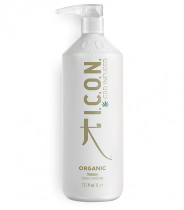 champú icon organic formato litro para todos los cabellos y cueros cabelludos sensibles