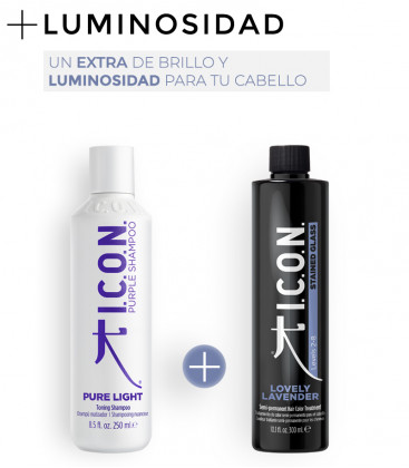 pack icon pure light para matizar cabellos y eliminar tonos anaranjados y amarillentos.