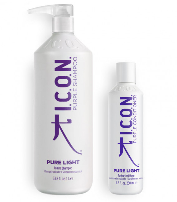 pack icon pure light matizador violeta para Cabellos Rubios, Castaños, Decolorados o con Canas