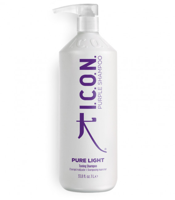champú icon pure light matizador violeta para Cabellos Rubios, Castaños, Decolorados o con Canas