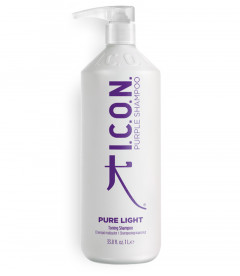 champú icon pure light matizador violeta para Cabellos Rubios, Castaños, Decolorados o con Canas