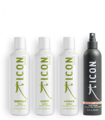 Pack ICON para eliminar la grasa del cabello y mantener un cuero cabelludo perfecto. Evita caspa y descamación.