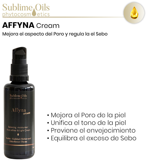 Affyna Cream para equilibrar y afinar la piel reduciendo el tamaño del poro