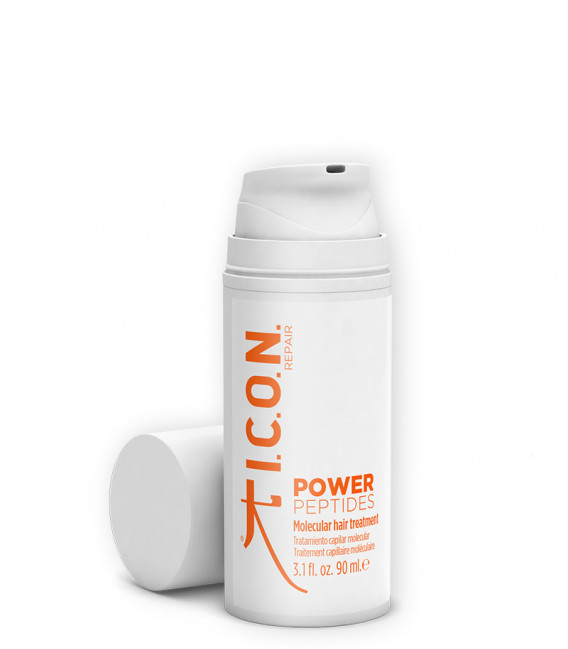 Tratamiento reparador del cabello. Repara la cutícula y aporta hidratación máxima. ICON POWER PEPTIDES