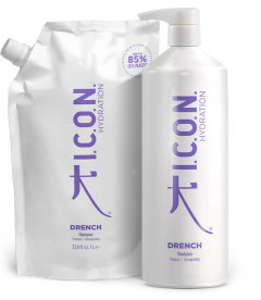 Champú ICON drench formato 1 Litro rellenable para cabellos secos y deshidratados