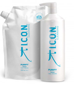 Champú ICON PURIFY para cabellos que necesitan una limpieza profunda.