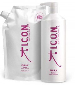 Champú icon fully rellenable para rejuvenecer y reparar el cabello dañado