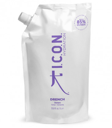 Champú ICON drench formato 1 Litro rellenable para cabellos secos y deshidratados