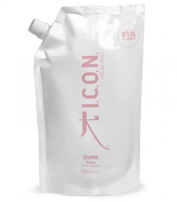 Champú ICON CURE Rellenable para cabellos finos, teñidos y dañados.
