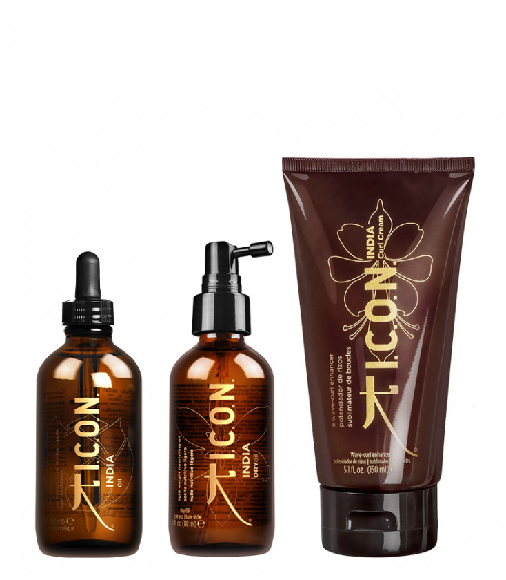 Pack ICON INDIA rizos perfectos con Oil + Dry + Curl Cream