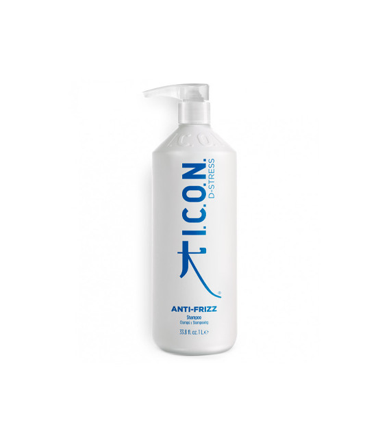 Champú ICON ANTIFRIZZ para cabellos encrespados.