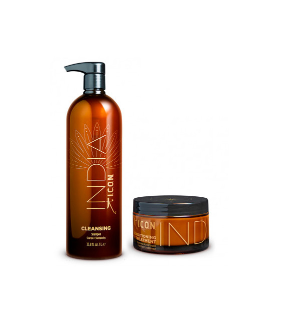 Nuevo Pack INDIA 1L hidratante y nutritivo de ICON. Champú y tratamiento