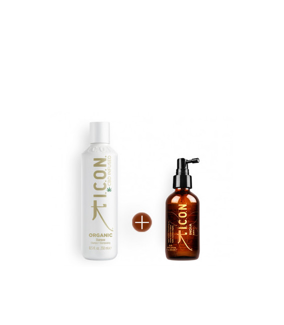 pack icon organic y aceite india dry para nutrir el cabello