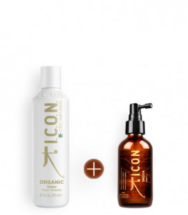 pack icon organic y aceite india dry para nutrir el cabello