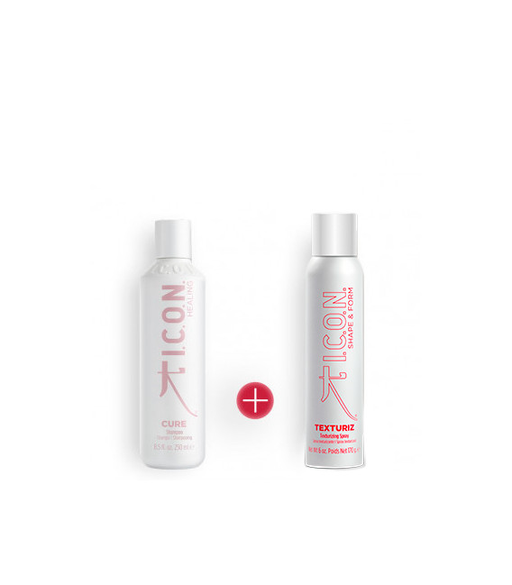 champú icon cure y texturiz para crear más volumen en tu cabello