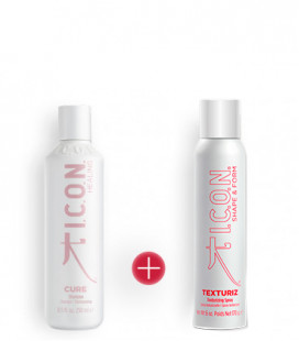 champú icon cure y texturiz para crear más volumen en tu cabello