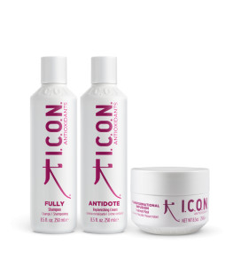 pack icon antioxidante para rejuvenecer, reparar y nutrir el cabello dañado de la gama antioxidante