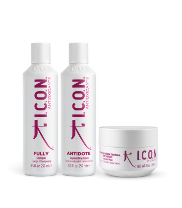 pack icon antioxidante para rejuvenecer, reparar y nutrir el cabello dañado de la gama antioxidante