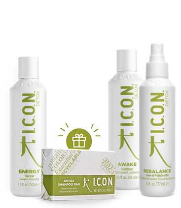 Pack especial ICON Detox: Energy, Awake, Rebalance y champú sólido