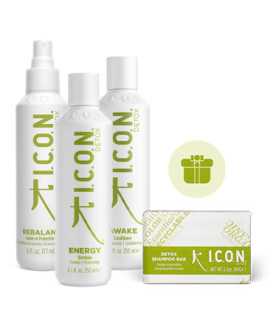 Pack especial ICON Detox: Energy, Awake, Rebalance y champú sólido