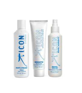 Pack Anti-frizz ICON Champú + Smooth + Repel para eliminar el cabello encrespado