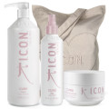 Pack ICON CURE con champú 1L, acondicionador y spray revitalizante