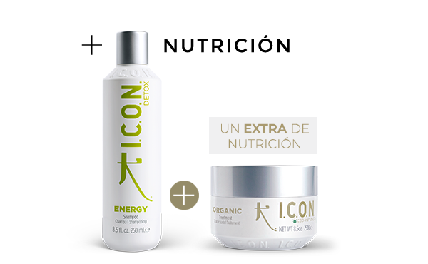 Energy + Organic Tratamiento. la combinación perfecta de nutrición para cabellos grasos