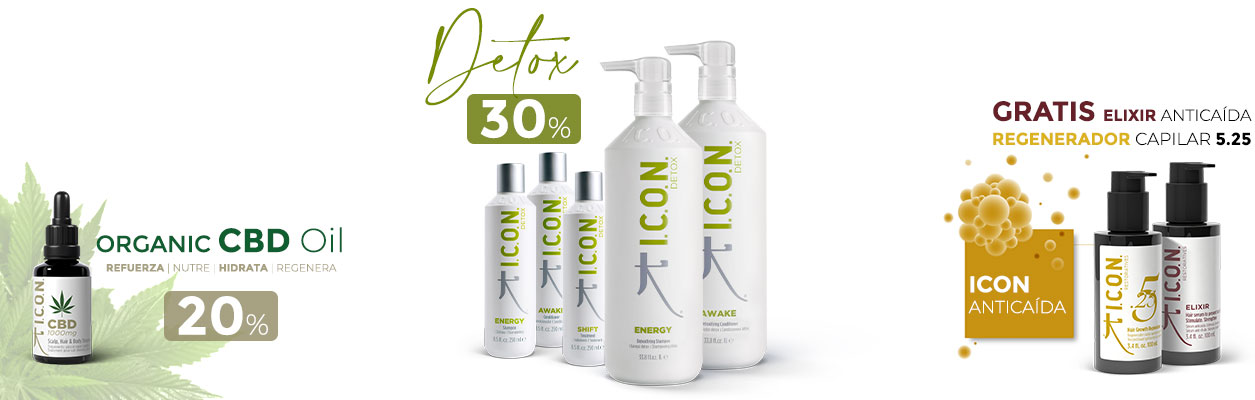 promo detox cabellos grasos, organic y elixir anticaída