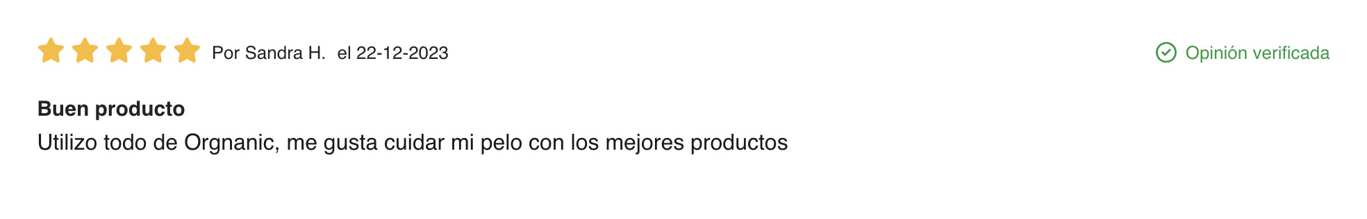 opinion clienta sobre el cbd en el pelo